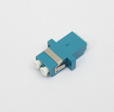 China 2Port LC Fiber Adapter LC UPC Plastic Simplex Blue Fiber Optic Adapter Coupler LC Adapter Connector With Socket for sale