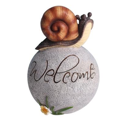 China Sculpture made to order in Europe - pebble snail - garden home animal series, garden decoration for sale