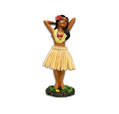 China Europe 4.4 Inch Hawaii Polynesian Dancing Girl Posing Mini Dashboard Doll Home Decor Car Decoration Suitable For Desk, Bookshelf, Dashboard for sale