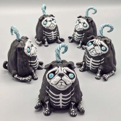 China Wholesale Custom Pudding Garden Tree Ornament /Pink Rabbit Pug Skeleton Skeleton Doll Ornament Devil Snowman Snowman Europe Zombie Zombie for sale