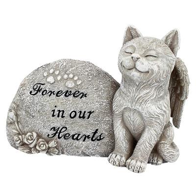 China Europe Personalized Free Engraved Cat Pet Memorial Gift In Resin Crafts for sale