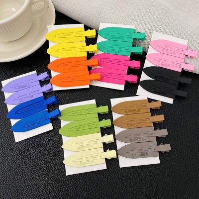 China Japan and Korean sweet seamless female summer color hairpin simple color candy style Duckbillclip headdress for sale