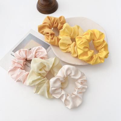 China Japan and Korean Style Non-toxic Luxury Pure Satin Scrunchy Silk Hair Ties 100% Satin Set Silk Hair Bands Scrunchies With Package for sale