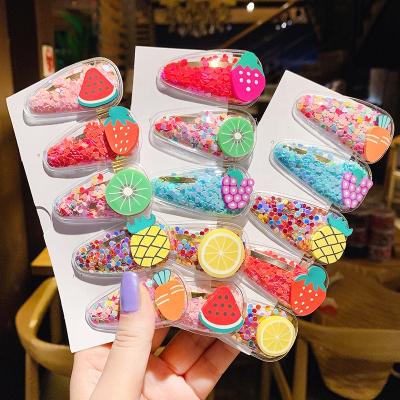 China Japan and Korean style fashion quicksand glitter hairpins fruit cuts little girls hairpins baby hairpins children's hairpins hair accessories sets for sale