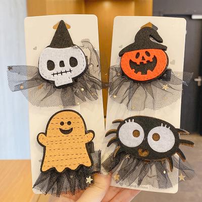 China Japan And New Korean Style Children Hair Clip Customized Wing Bat Party Ghost Pumpkin Halloween Devil Hairpin Hair Accessories Girls Children Lovely for sale