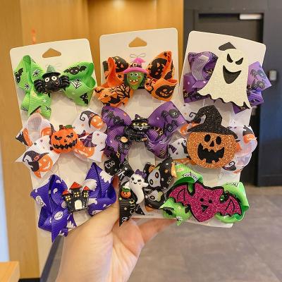 China Cheap wholesale Japan and Korean style new arrival Halloween children's hair clip accessories hair bows hairpin for sale