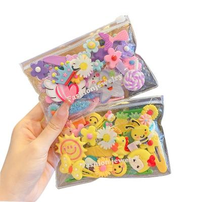 China Cute Japan Rainbow Kids Hairpins And Korean Girls Bobby Pin Baby Hair Clips Colorful Cartoon Style Children Hair Accessories 14pcs/set for sale