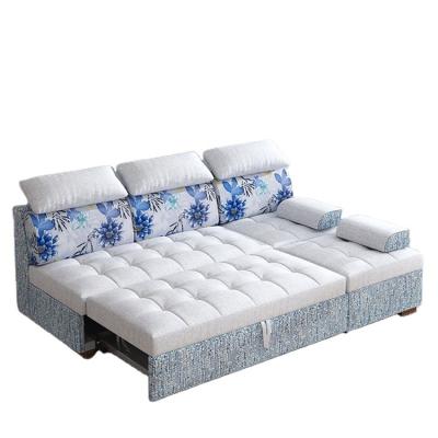 China Multifunctional Foldable Sofa Bed High Quality New Design L Form Foldable Modern Living Room Sofa Home Furniture AMERICAN STYLE Wood for sale