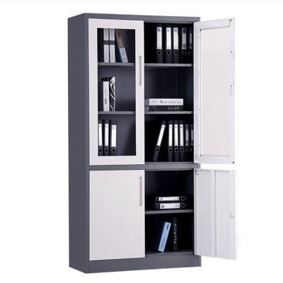 China Adjustable Stainless Steel Metal Swing Door File Cabinet Document Storage File Cabinet for Accounting Documents for sale