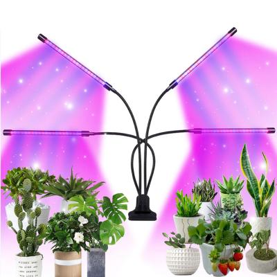 China 360 Degree Warm Metal Flexiable Tube LED Grow Lights 20W Double Head Red Blue Spectrum Timer Dimmable Factory Lights Flexible Clip Indoor LED Grow Lights for sale