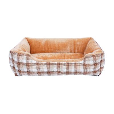 China Wholesale High Quality Northern Cat Bed Comfortable Washable Pet Travel Suede Dog Nest With Non-slip Soft Breathable Pet Bed Sofa for sale