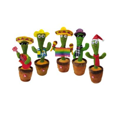 China With Light Hot Sale Dancing Cactus Plush Toy With 120 Songs Battery Power Recording Musical Toy Dancing Cactus Quality Dancing Plush Toys for sale