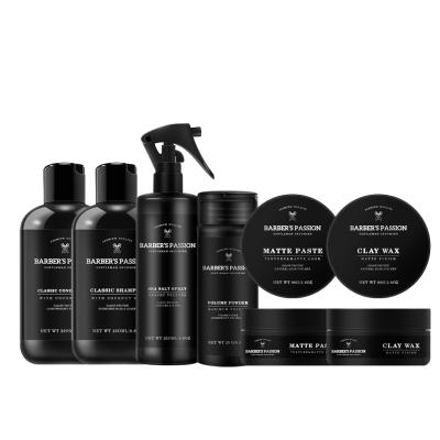 China Organic HAIRDRESSER'S PASSION Barber Shop Salon Men Hair Care Treatment Styling Hair Products Set Private Label for sale