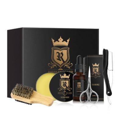 China DEEPLY CLEANING 2021 New Man Private Label Beard Kits for Men Grooming 5 in 1 Beard Care Set Organic Beard Growth Oil for sale