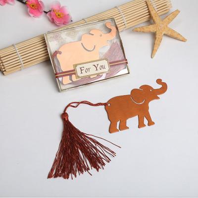 China Beautiful Folk Art Wedding Gift Elephant Shape Bookmark for sale