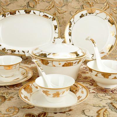 China Sustainable HIGH QUALITY Bone China 50PCS Dinnerware Set for sale