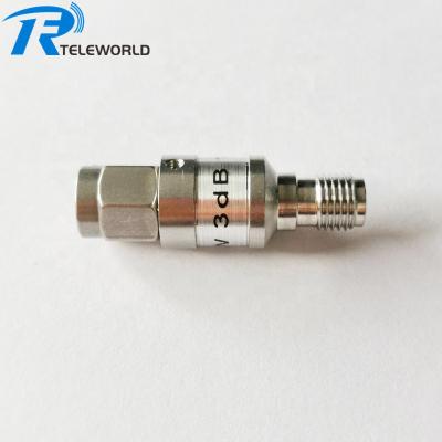 China RF Microwave 2W SMA Fixed Attenuator 6GHz 3dB 6dB 10db, 15db, 20db, 30dB for sale