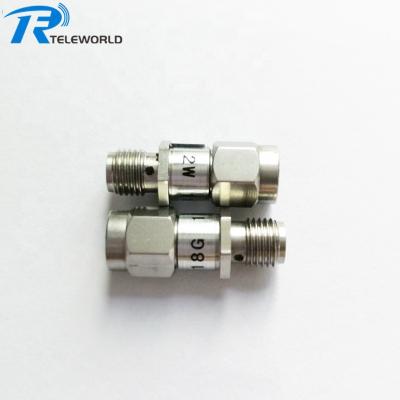 China RF Microwave 50ohm 2W Coaxial Stainless Steel SMA 6Ghz 8Ghz 12Ghz 18GHz Attenuator for sale