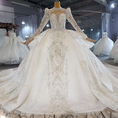 China Luxury Plus Size Sequin Beaded Designer Sexy Plus Size Bridal Gown Wedding Dresses for sale