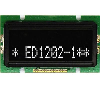 China 12x2 Character STN Transmissive LCD Module 1202 Negative Color DFSTN Black Green LCD Module EC1202-1DS-ZHD for sale