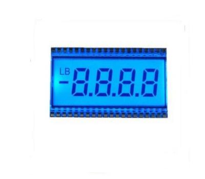 China custom seven segment 7 digit lcd display module with metal pin and backlight ETCXXX-1 for sale