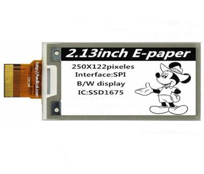 China 2.13 Inch E-ink Display 250X122 E-paper E-Display Monochrome Black Color 2.13 for sale