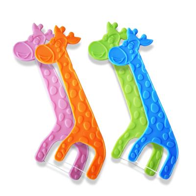 China Clean Teeth Dental Floss Stick Child Eco Friendly Animal Shaped Logo Oral Kids Dental Floss Custom Pick for sale