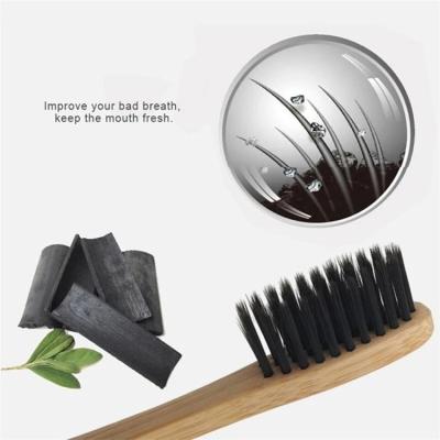 China 2021 Disposable Bamboo Toothbrush Eco-friendly Biodegradable Wooden Display Bamboo Toothbrush for sale