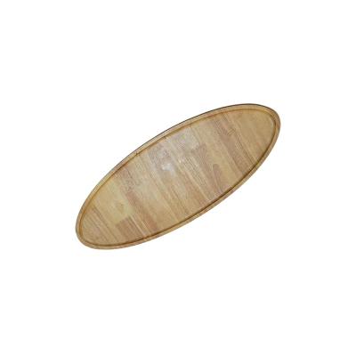 China Customized Sustainable Natural Bamboo Shape Fruit Food Wooden Biodegradable Oval Board Serving Tray Plate for sale