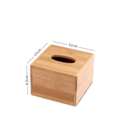 China Custom Made Luxury High End Minimalist Multifunctional Wooden Holder Bamboo Tissue Box Towel Light Tissue Box Container Facial Tissue Organizer For Home for sale