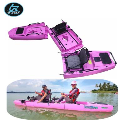 China Fishing Fun Leisure U-Boat 14ft Kayak Modular Fishing Kayaks Three Section Pedal DriveKayak Easy To Disassemble And Splice for sale