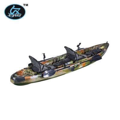 China Fishing Sightseeing Rowing Sightseeing Sit On High Quality Canoe Kayak Top Style New Double Kayak For Fishing With Paddle for sale