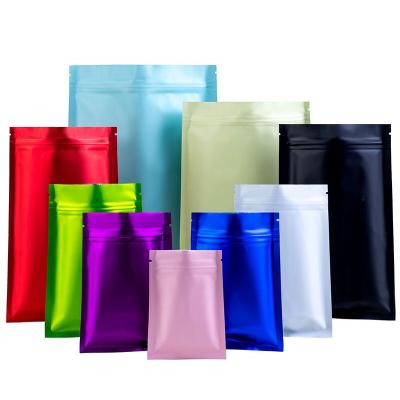 China Matte Finish Glossy Sample Zip Biodegradable Custom Flat Lock Aluminum Foil Smell Proof Small Mylar Bag for sale