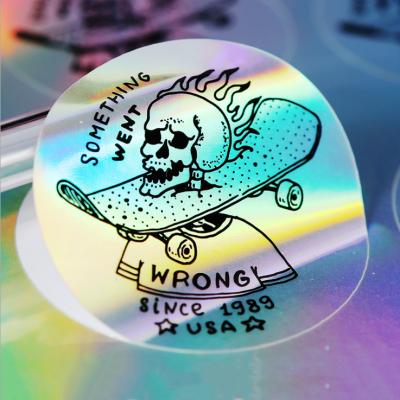 China Customized Barcode Made Holographic Sticker Label Rainbow Effect Custom Hologram Sticker Label for sale