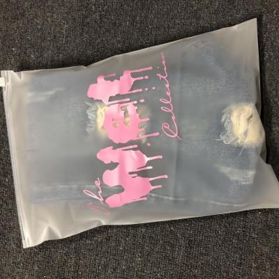 China Wholesale Custom BIODEGRADABLE Zipper Bag Custom Frosted Frosted Tote Bag For Clothing for sale