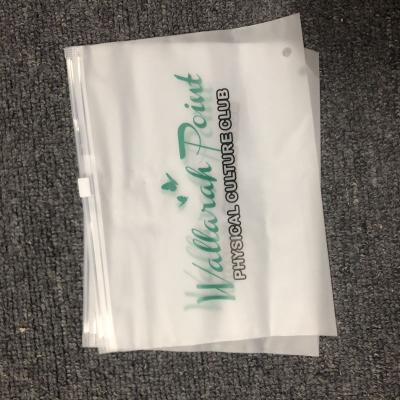 China BIODEGRADABLE Matte Custom Print Zip Bag poly T-shirt plastic bag bag for garment packaging for sale