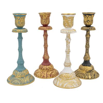 China Arabian  Candlestick 2023 New Desktop Decoration Middle East Candlestick High end Elegant Arab Color Candlestick for sale