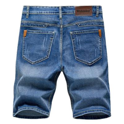 China 2023 Summer Breathable Casual Jeans Men Slim Straight Skinny Men's Jeans Pants Men Slim Denim Lattice Shorts for sale