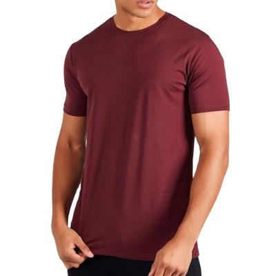 China High Quality Cotton 5% Elastane Anti-Wrinkle Tee High Quality 95% Cotton 5% Elastane Slim Fit Mens Stretch Slim Fit T-shirt for sale