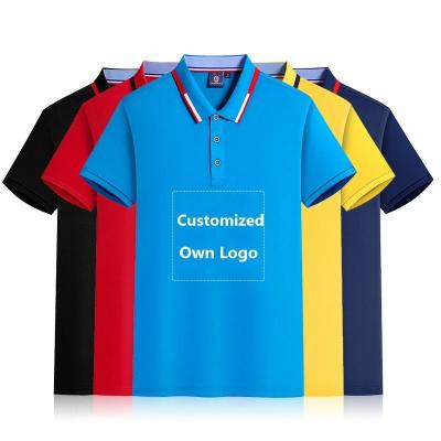 China Anti-pilling Logo Men Polo Golf Shirts custom made wholesale for work unisex T-shirt shorts business shorts sleeve men's T-shirts for sale