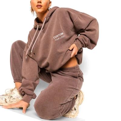 China Anti-pilling 2023 unisex sweatsuit 2 piece set women jogging suits winter fleece two piece pants set tracksuit for sale