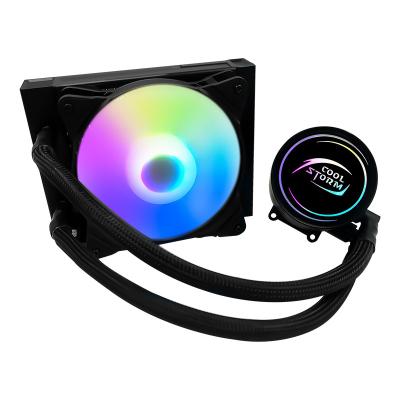 China Computer Case LGA1700 RGB Fan PC Case 1200 Cooling LED Lights Fan Liquid CPU Fan For 120 AIO CPU wate CPU Cooler for sale