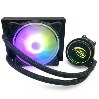 China Computer Case LGA1700 RGB Fan PC Case 1200 Cooling LED Lights Fan Liquid CPU Fan For 120 AIO CPU wate CPU Cooler for sale