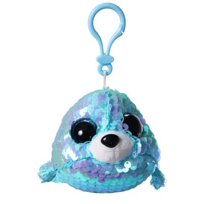 China Hot Selling Low Price Dolphin Professional Plush Animal Toy Colorful Sequined Baby Doll Plush Toy Pendant for sale