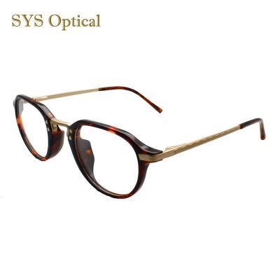 China All good price retro people vintage TR90 metal optical frame black eyewear frame without nose pad for sale