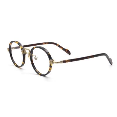 China Reading and More New Items Hot Selling French Glasses Frame Acetate With Titanium Frame Retro Optical Frames for sale