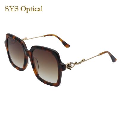 China For 2021 Oversized Sunglasses Women Square Shape Sunglasses Nylon Acetate Metal Fashion Sunglasses Women for sale