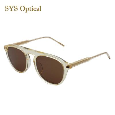 China For unisex hot sale simple custom sunglasses bridge gafas de sol acetate nylon sunglasses without nose pads for sale