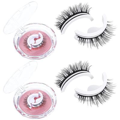 China Natural Reusable Self Adhesive Long Tape Full Lashes No Glue Needed for sale