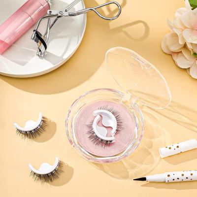 China 2022 New Nature Reusable Self Adhesive Full Strip Eyelashes Natural Hot Selling Long Free Glue for sale